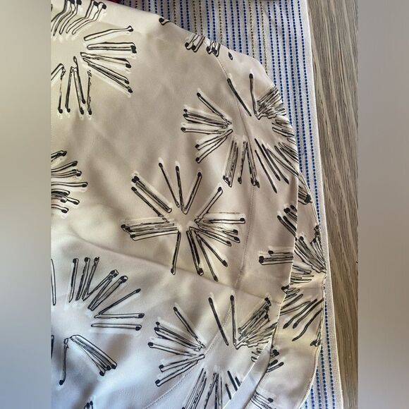 A-K-R-I-S Akris Punto Mini Dress Womens  Size 6 Beige Floral - Picture 11 of 13